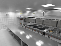 大型食堂厨具厂家告诉你商用厨房照明设计方法